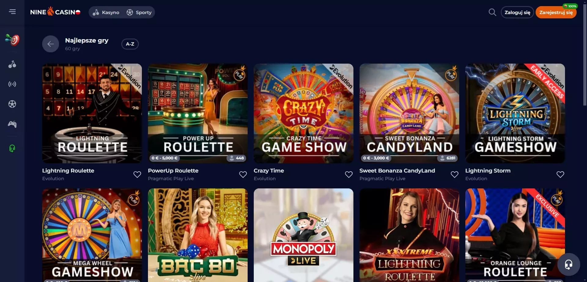 Bonus bez depozytu nine casino