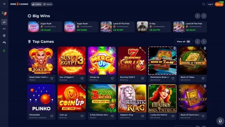 Bonus bez depozytu nine casino