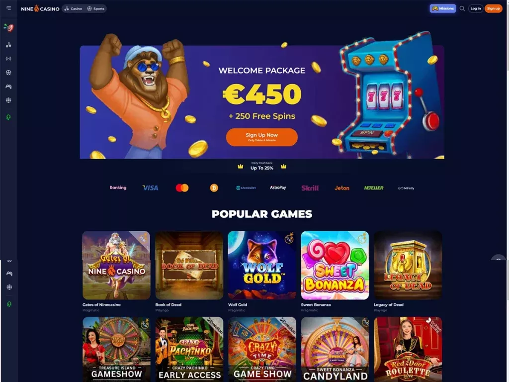nine casino android TOC