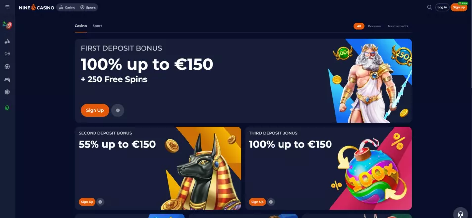 Bonus fără depozit nine casino